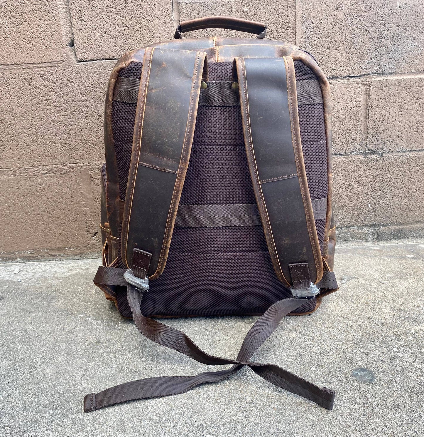  Vintage Leather Backpack