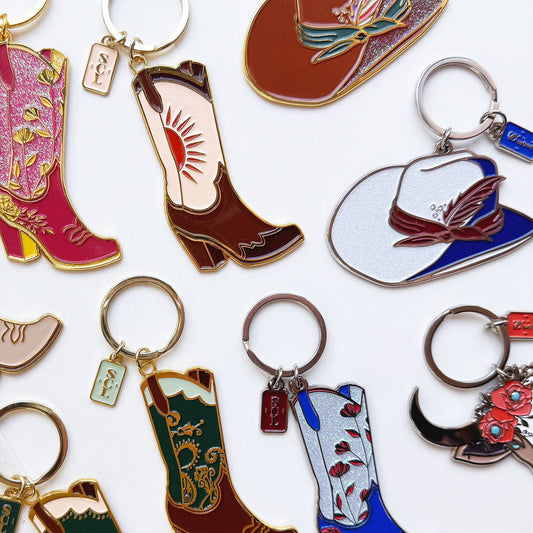 Lil Lady Cowgirl-Country Keychains with Giftable Pouch